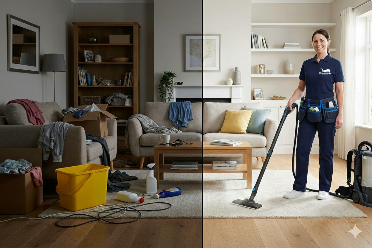 Paní na úklid vs. úklidová firma: Proč se riskovat na "Bazoši" nevyplatí? (Srovnání 2025)